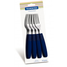 Conjunto de garfos de mesa 12 peças inox Ipanema - Azul - Tramontina