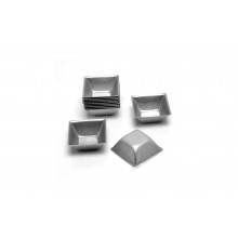 Forminha quadrada cônica 4X2 cm alumínio - Doupan