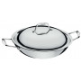 Panela wok com tampa 32 cm inox Trix - Tramontina