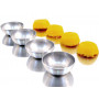 Conjunto de forminhas de quindim 12 peças 5,8 cm alumínio - Doupan