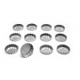 Conjunto de forminhas de torta de maçã crespas 9 cm 12 peças alumínio - Doupan