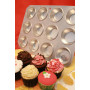 Forma para cupcake grande com 12 cavidades alumínio - Doupan